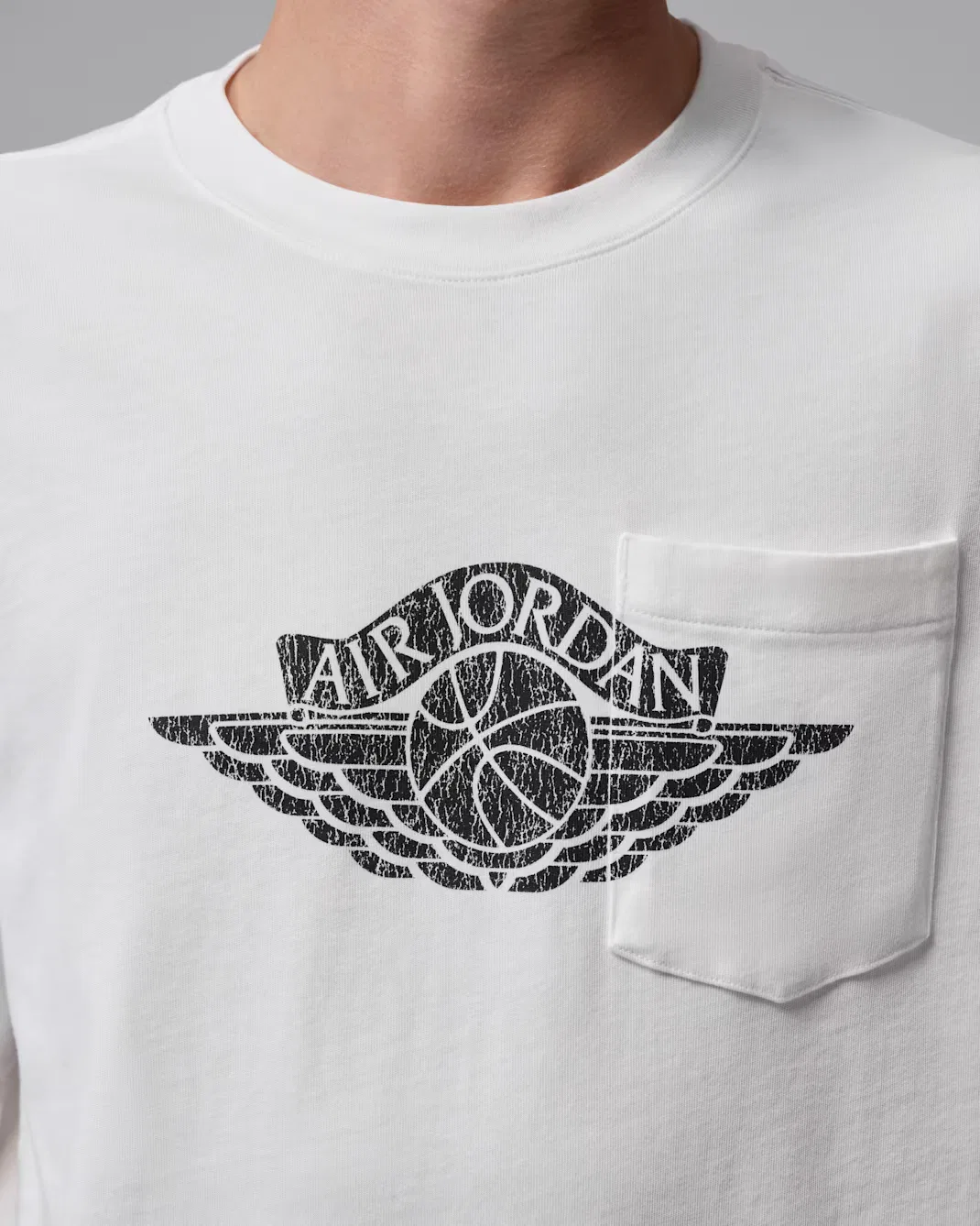 Мужская футболка с карманом Jordan Flight Essentials, White/Black — фото 4