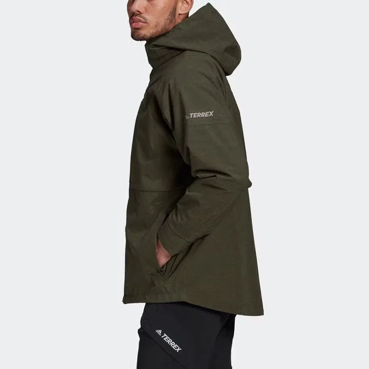 Куртка утепленная 3 в 1 с капюшоном Terrex Outdoor Stay Warm Adidas, зеленый — фото 3