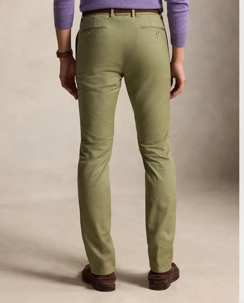 Мужские брюки чинос slim fit эластичные Polo Ralph Lauren, Verde Salvia — фото 3