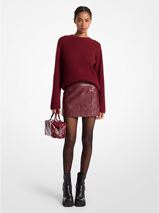 

Мини-Юбка из стираной кожи Michael Kors, коричневый
