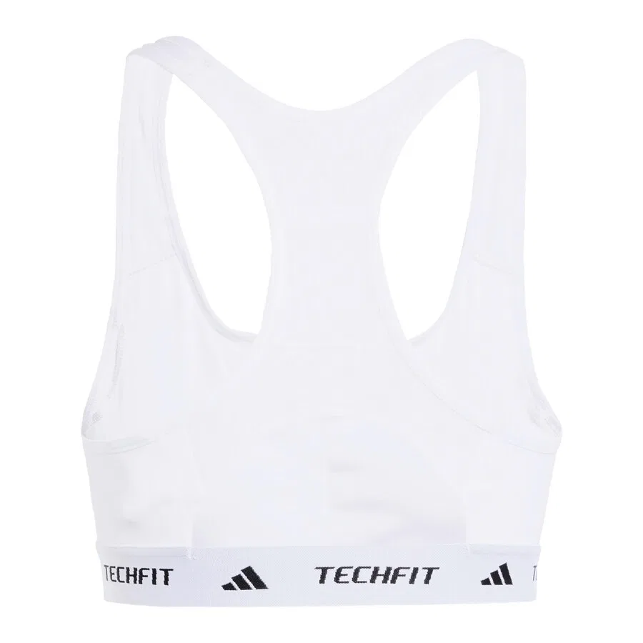 Спортивный бюстгальтер-бралетт ADIDAS PERFORMANCE 'TECHFIT' белого цвета — фото 2