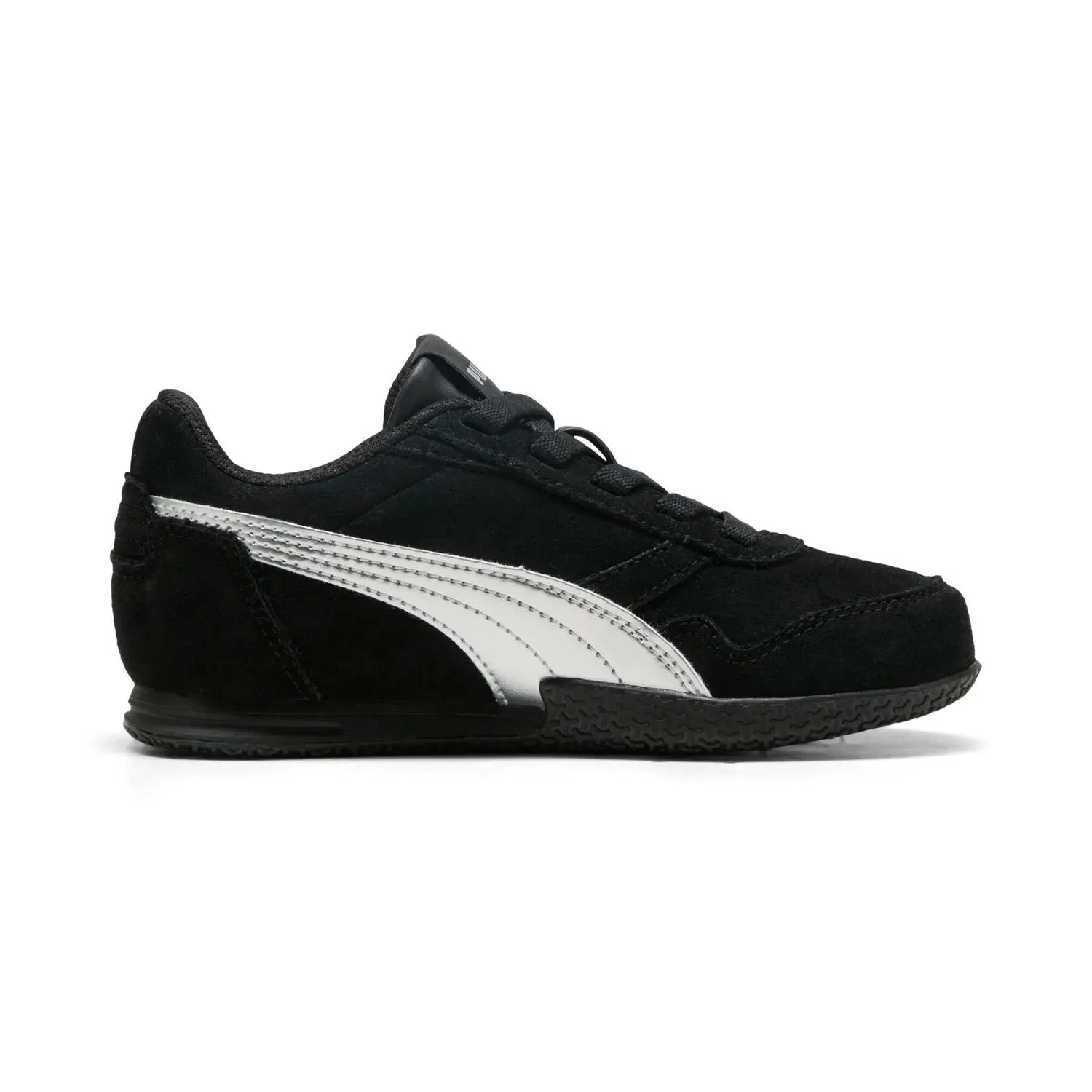 Детские кроссовки с металлическим блеском BellaDonna SD Metallic AC Puma, Schwarz Silber — фото 2