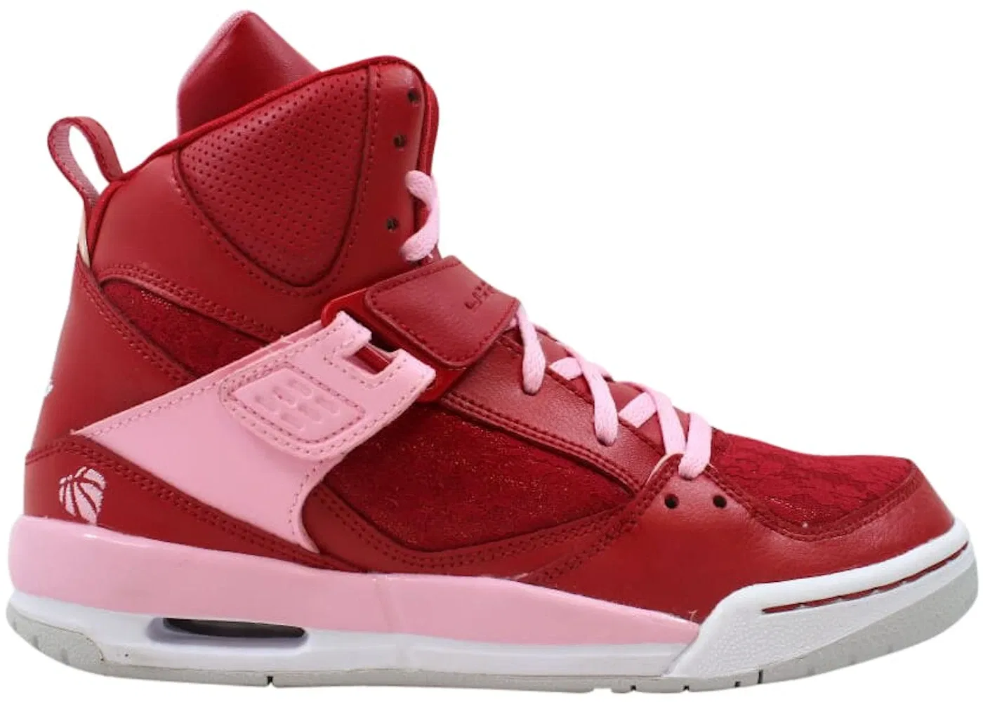 Детские кроссовки Lifestyle Jordan FLT 45 Hi Prem Jordan, Gym Red/White-Ink Pink-Neutral Grey