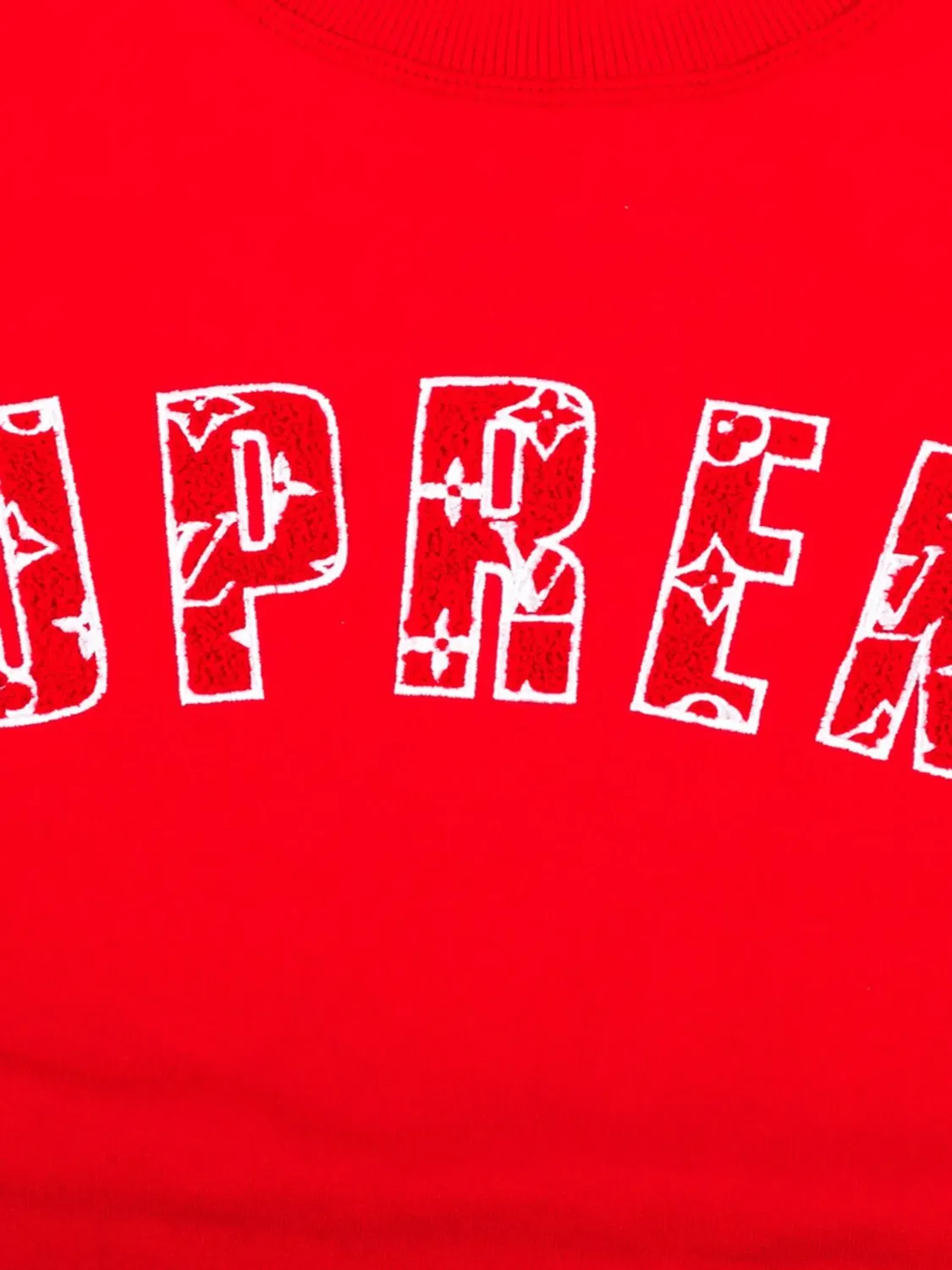 Толстовка Arc Logo Sweatshirt  "Louis Vuitton X Supreme", красный — фото 3