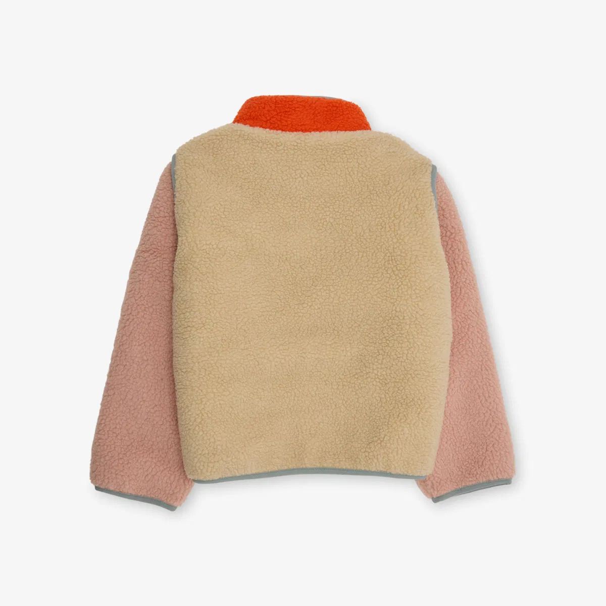 Куртка из флиса шерпа с цветовыми блоками, 3-10 лет Tiny Cottons, ванильный — фото 3