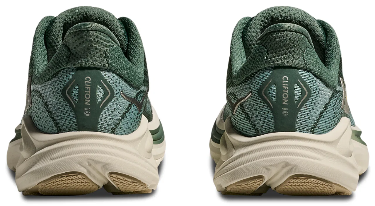 Кроссовки для мальчиков Clifton 10 HOKA, цвет Truffle Sand/Fern — фото 3