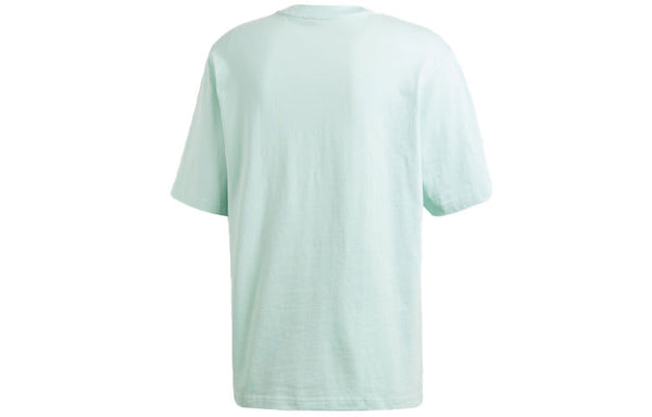 Футболка originals large logo printing round neck short sleeve mint green Adidas, зеленый — фото 2