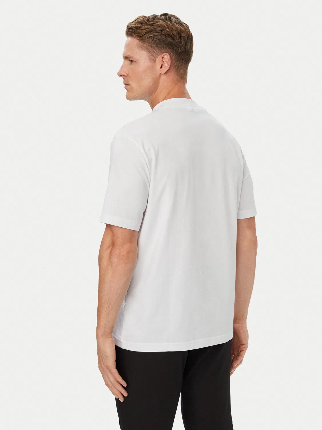 Мужская футболка свободного кроя Tee Collar Boss, белый — фото 3