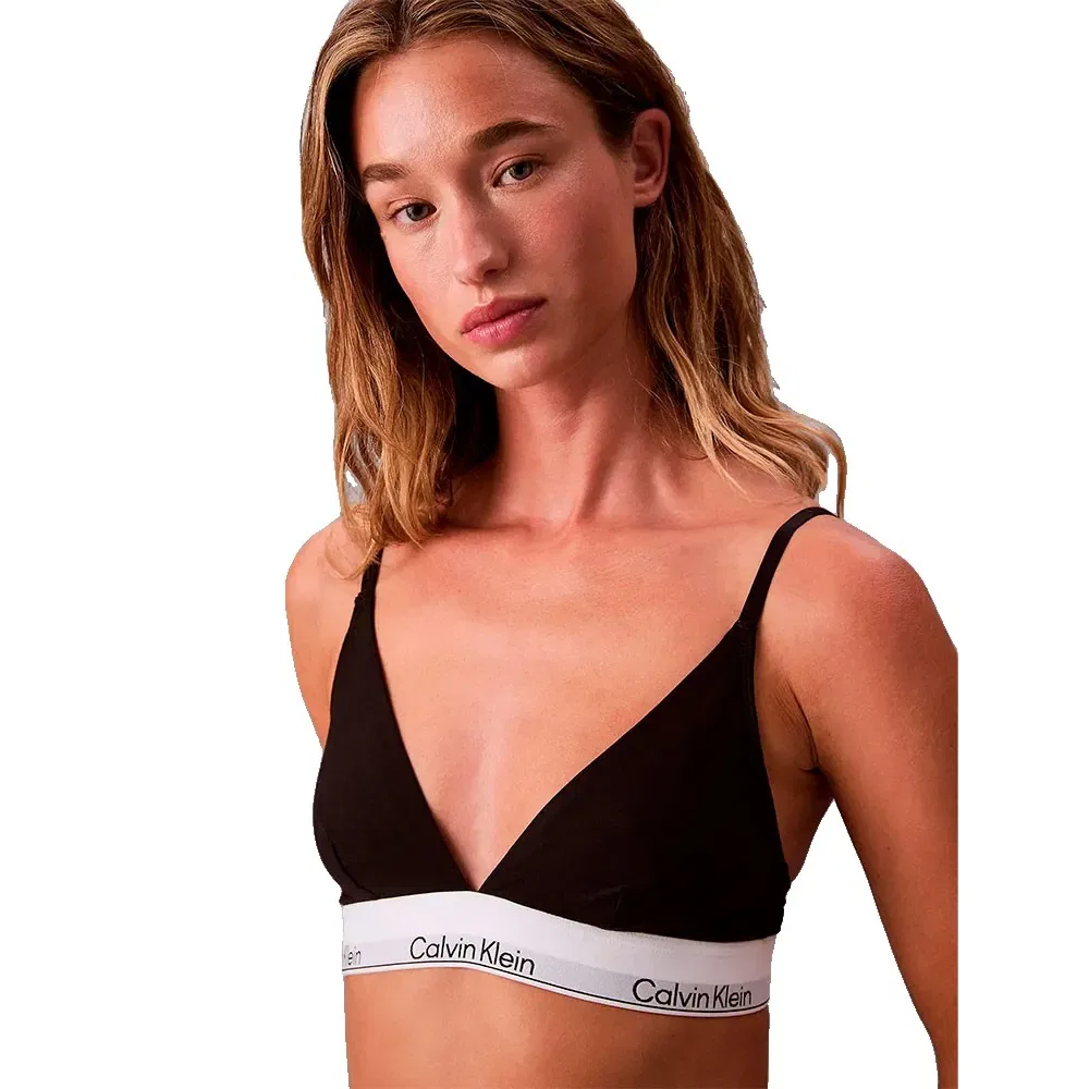 Треугольный бюстгальтер Triangle bra Calvin Klein, черный