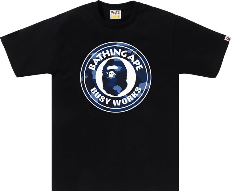 

Футболка BAPE Color Camo Busy Works Tee 'Black/Navy', черный