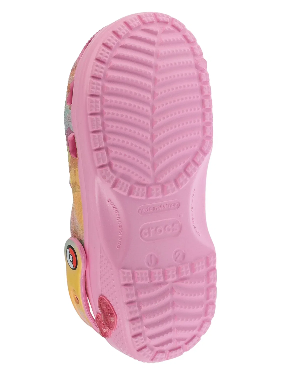 Сандалии Crocs Classic Pikachu Pink Clog K розового цвета — фото 3