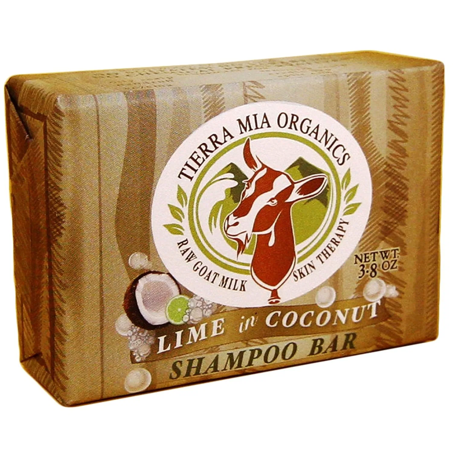 Шампунь-бар Lime in Coconut, Tierra Mia Organics, 124 мл, Кокос