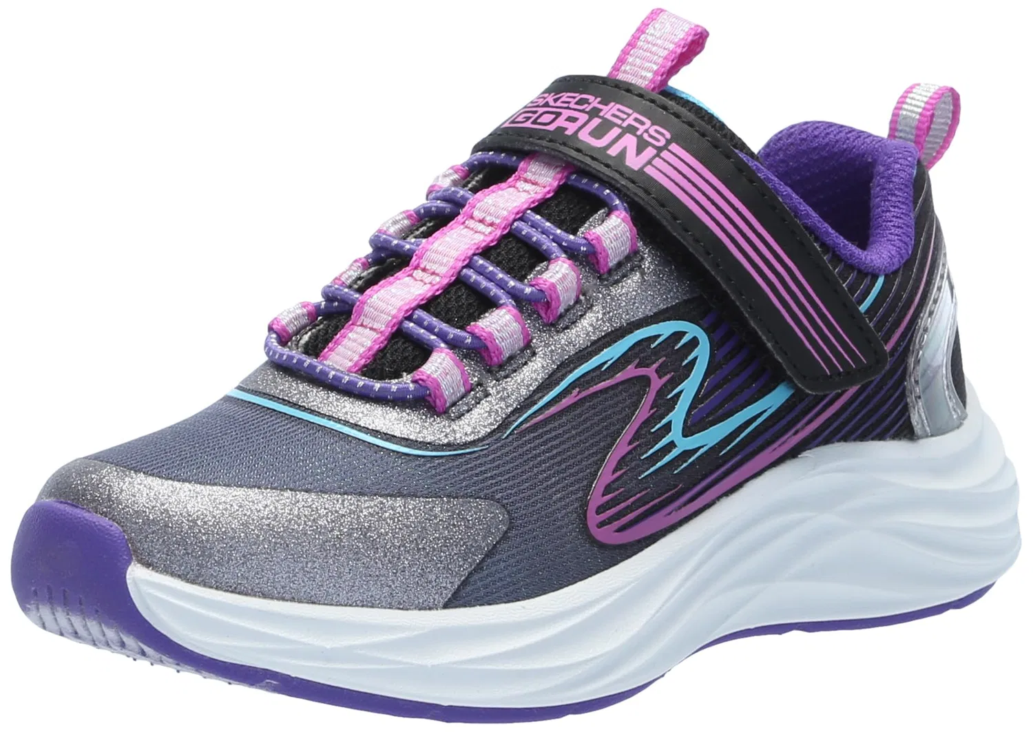 Детские кроссовки для девочек Skechers GO Run Accelerate, Black Multicolor