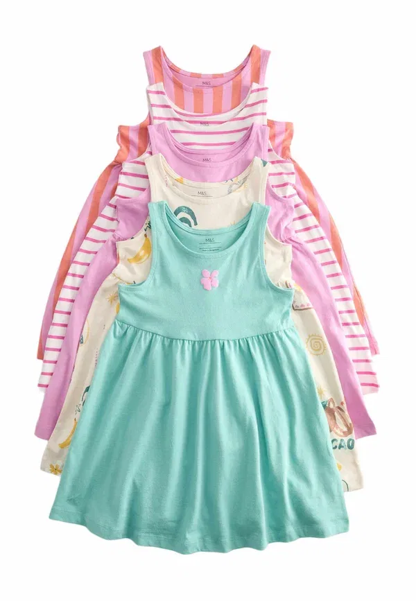 Платье хлопковое 5 pack - day dress Marks & Spencer, multi, мультиколор
