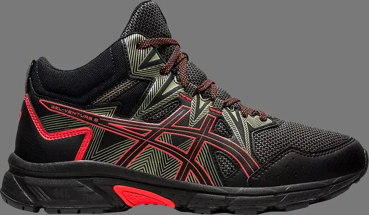 

Кроссовки gel venture 8 mt 'black cherry tomato' Asics, черный