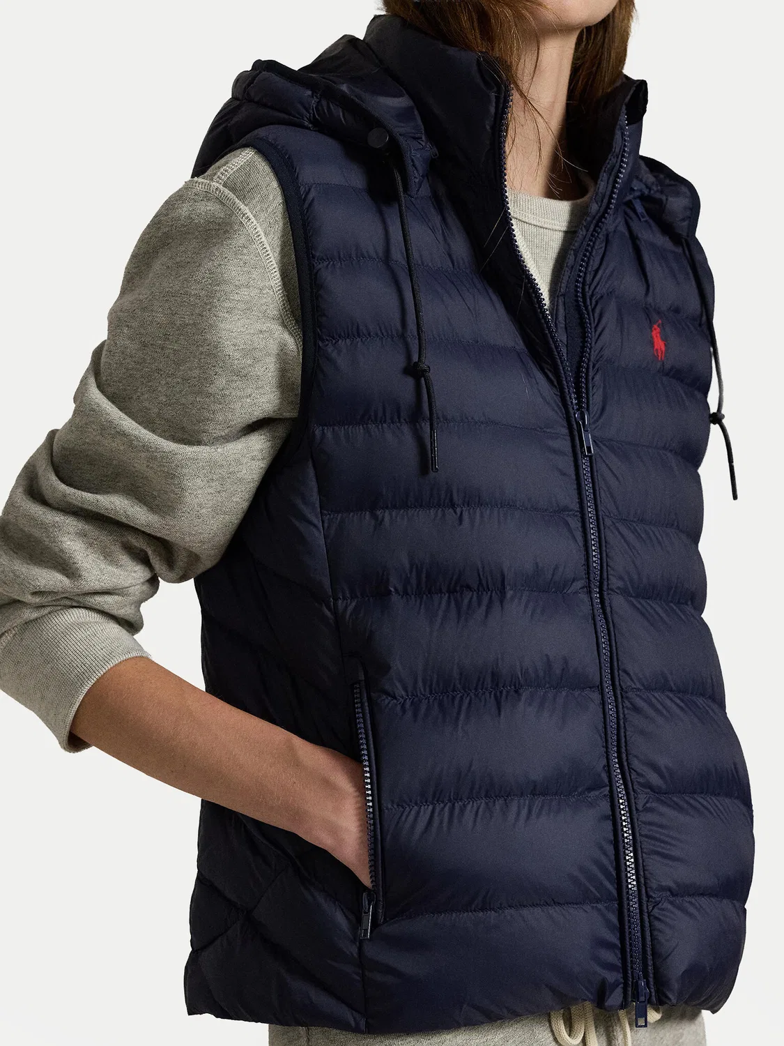 Женский жилет стандартного кроя Polo Ralph Lauren, темно-синий — фото 4