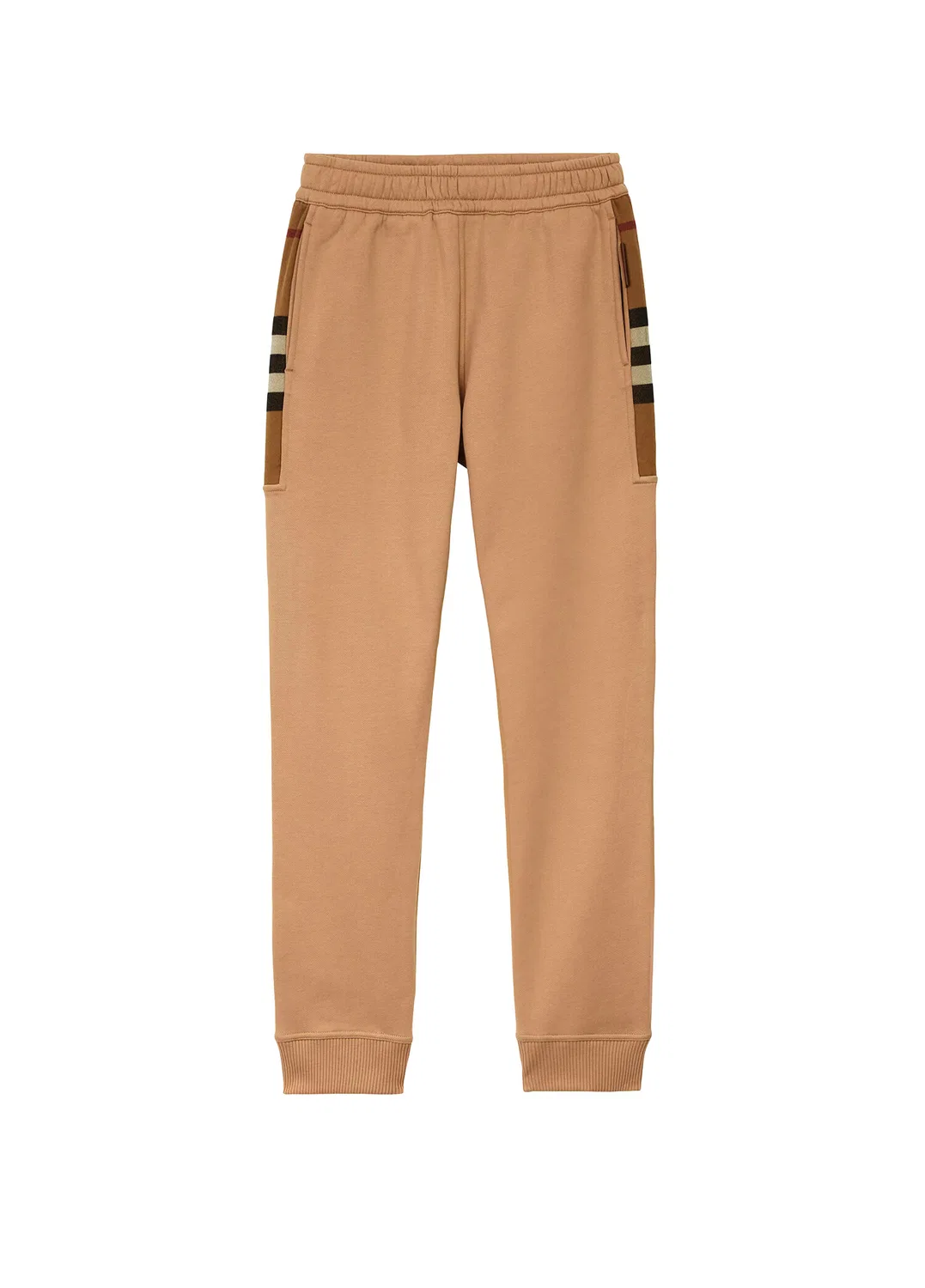 Брюки Burberry Check Panel, бежевый