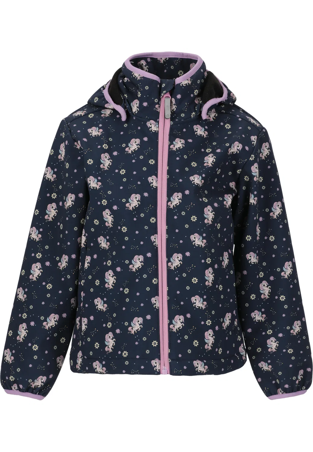 Детская ветрозащитная куртка Stereo Zigzag, Dunkelblau Rosa