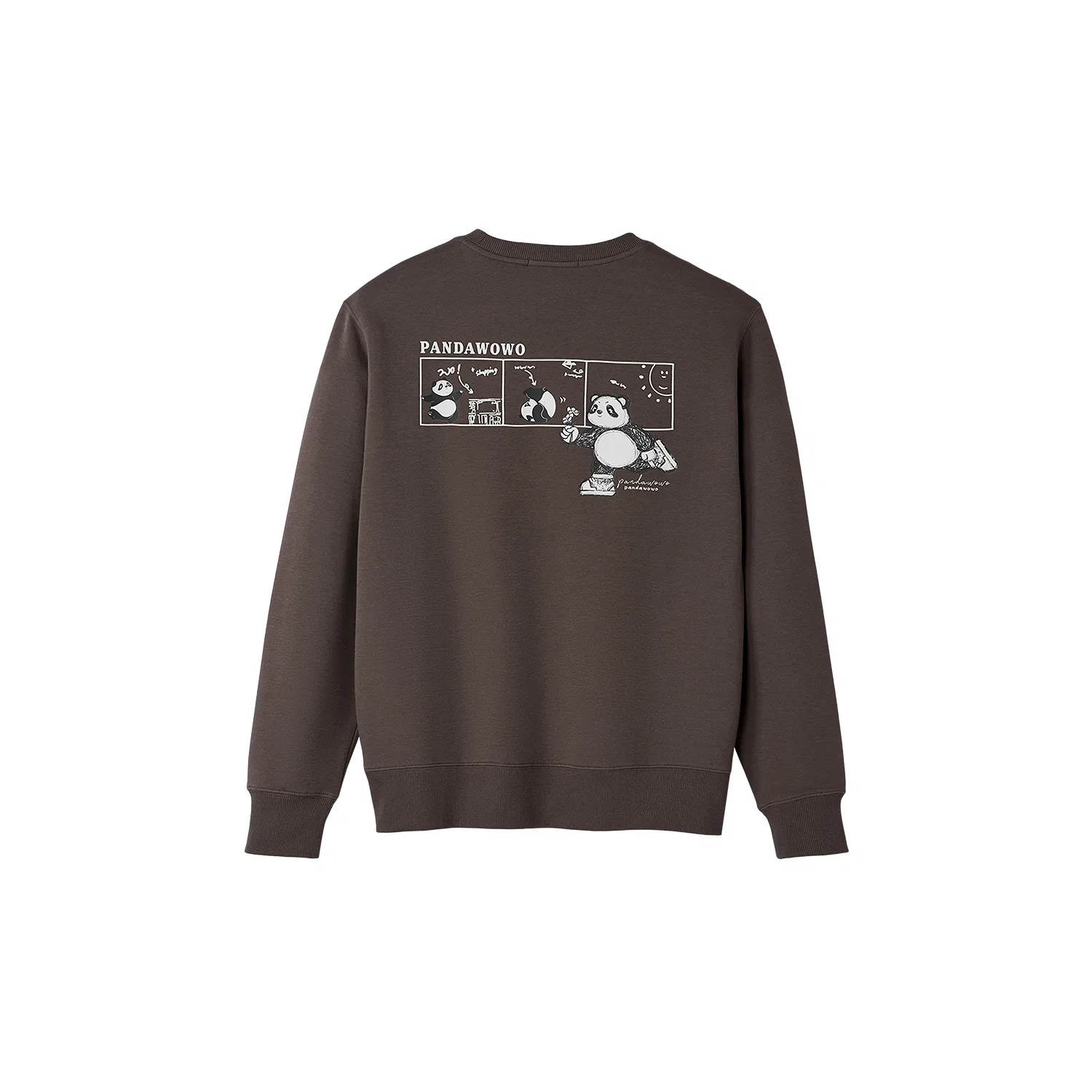 Детский свитшот с принтом HLA Panda Wowo Collection, Dark Coffee Pattern 71