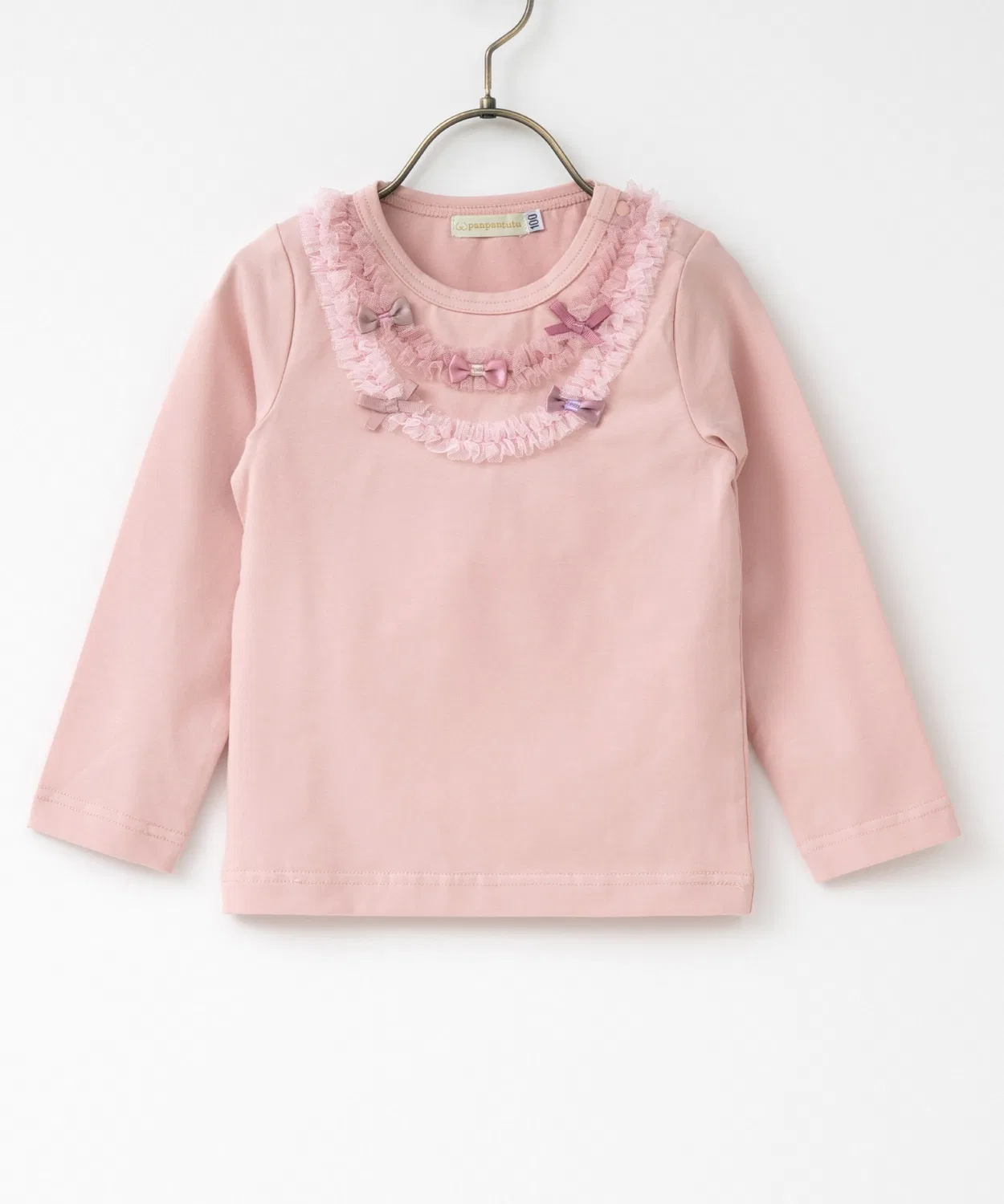 Детский топ с длинным рукавомс принтом Jewellery panpantutu, Pink — фото 2