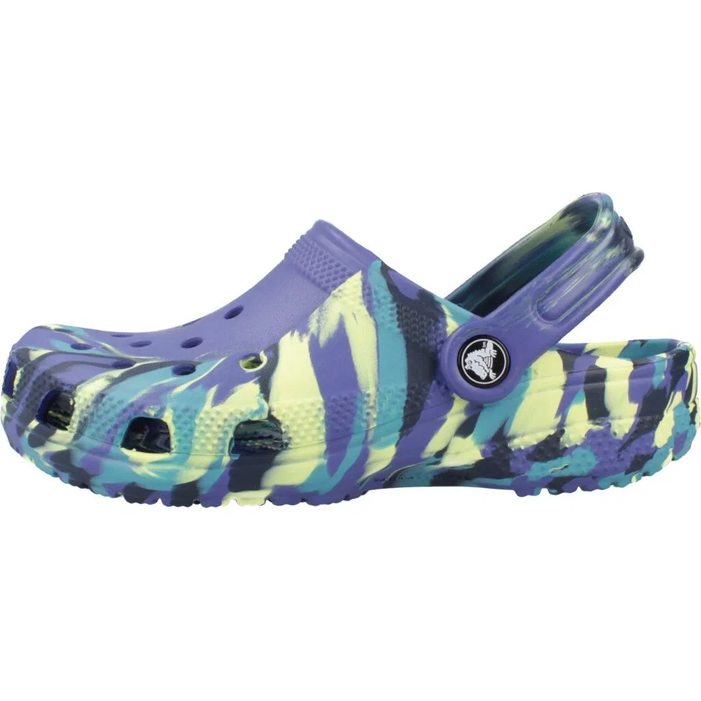 Детские сабо-клог Classic Marbled Clog K Crocs, Цвет: Dunkelblau / Turkis / Navyblau — фото 2