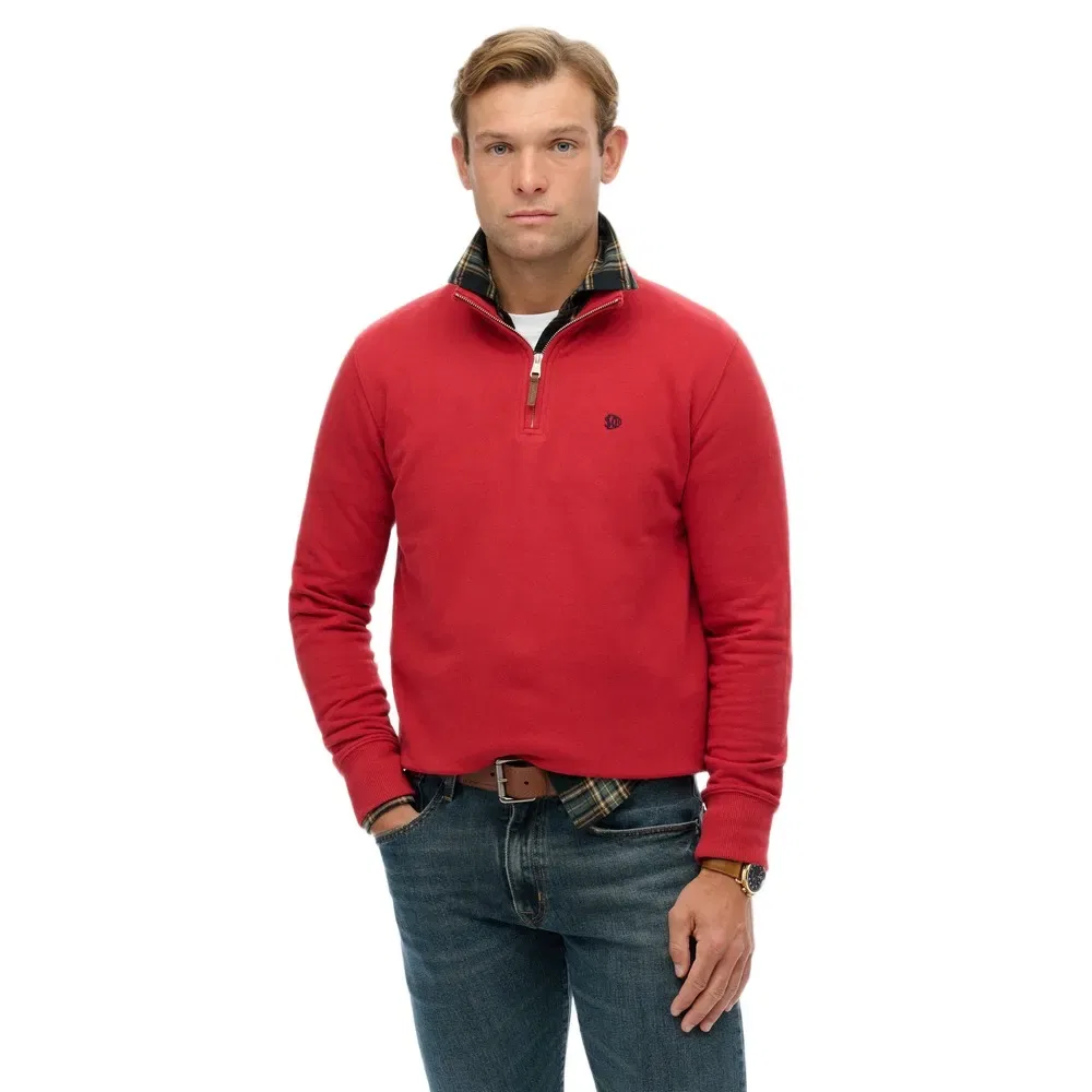 Свитер с полузастежкой Superdry Preppy, красный