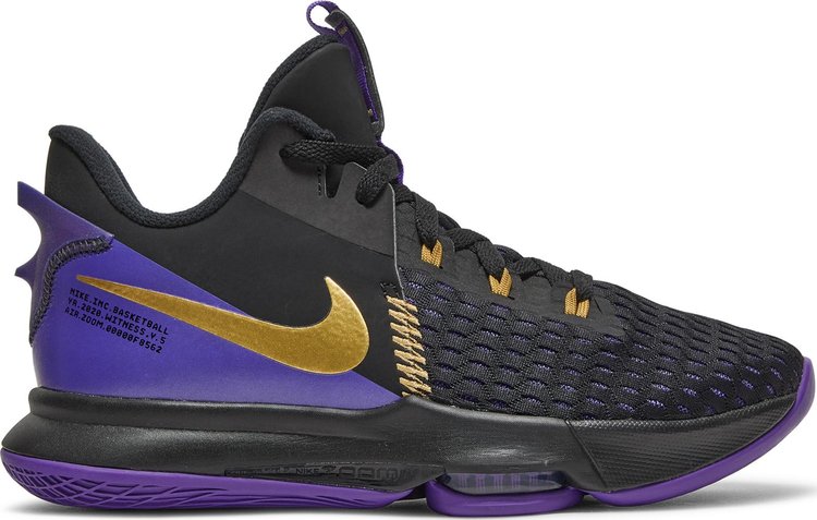 Кроссовки Nike LeBron Witness 5 EP 'Lakers', черный - фото