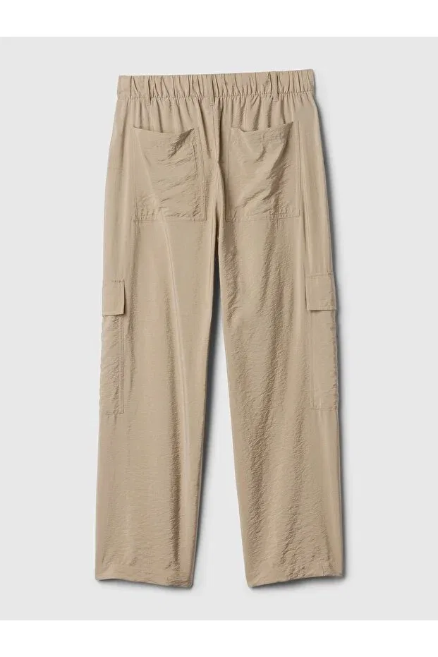 Женские брюки-карго с широкими штанинами Gap, Beige-000 — фото 2