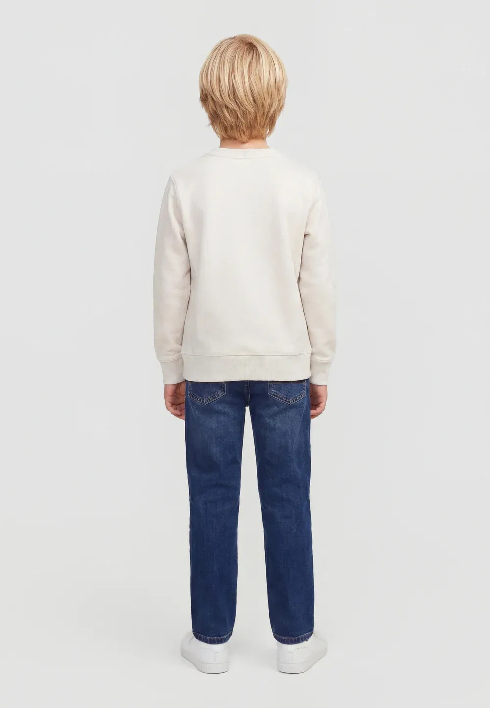 Свитшот Jjecolton с круглым вырезом Jack & Jones Junior, White Melange — фото 2