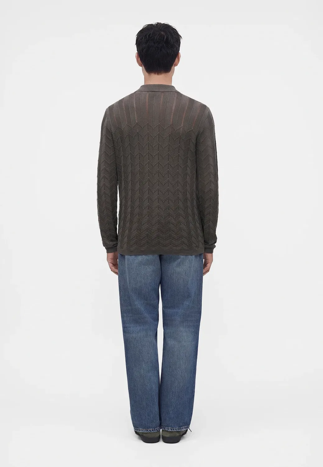 Пуловер - футболка с длинными рукавами Emporio Armani, Dark Gull Gray — фото 3