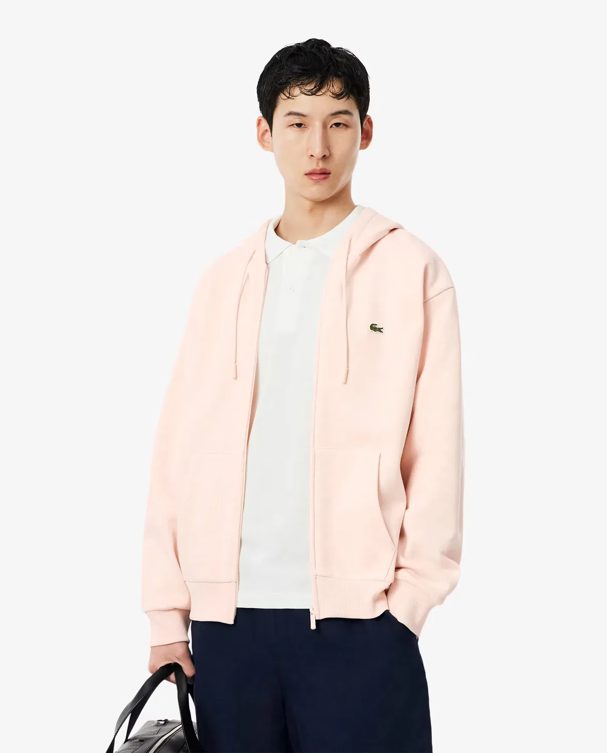 Мужская худи Lacoste с капюшоном, из футера, Rosa