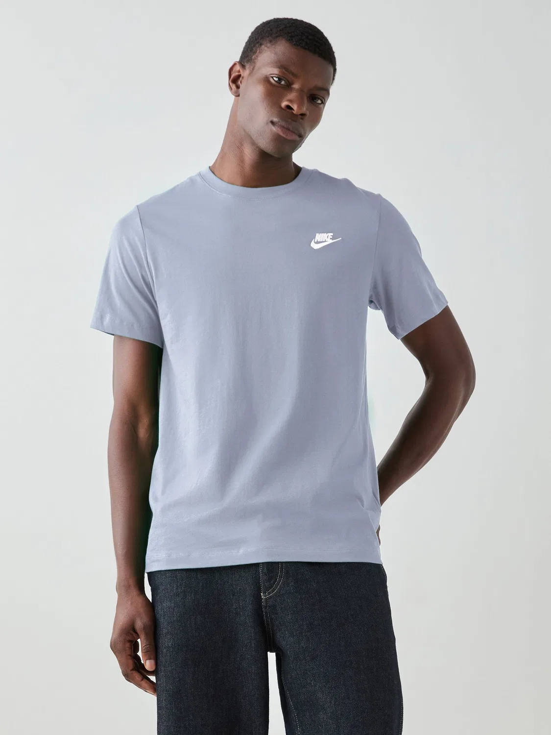 Футболка, повседневная, Club Nike, голубой