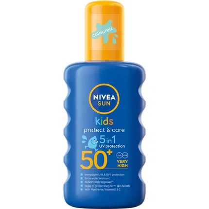 Спрей для защиты от солнца 200 мл Nivea Kids Protect & Moisture SPF 50, White