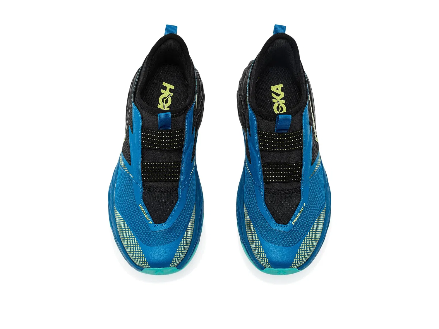 Кроссовки Speedgoat 7 (для маленьких детей) Hoka Kids, Black/Night Glow Blue — фото 3