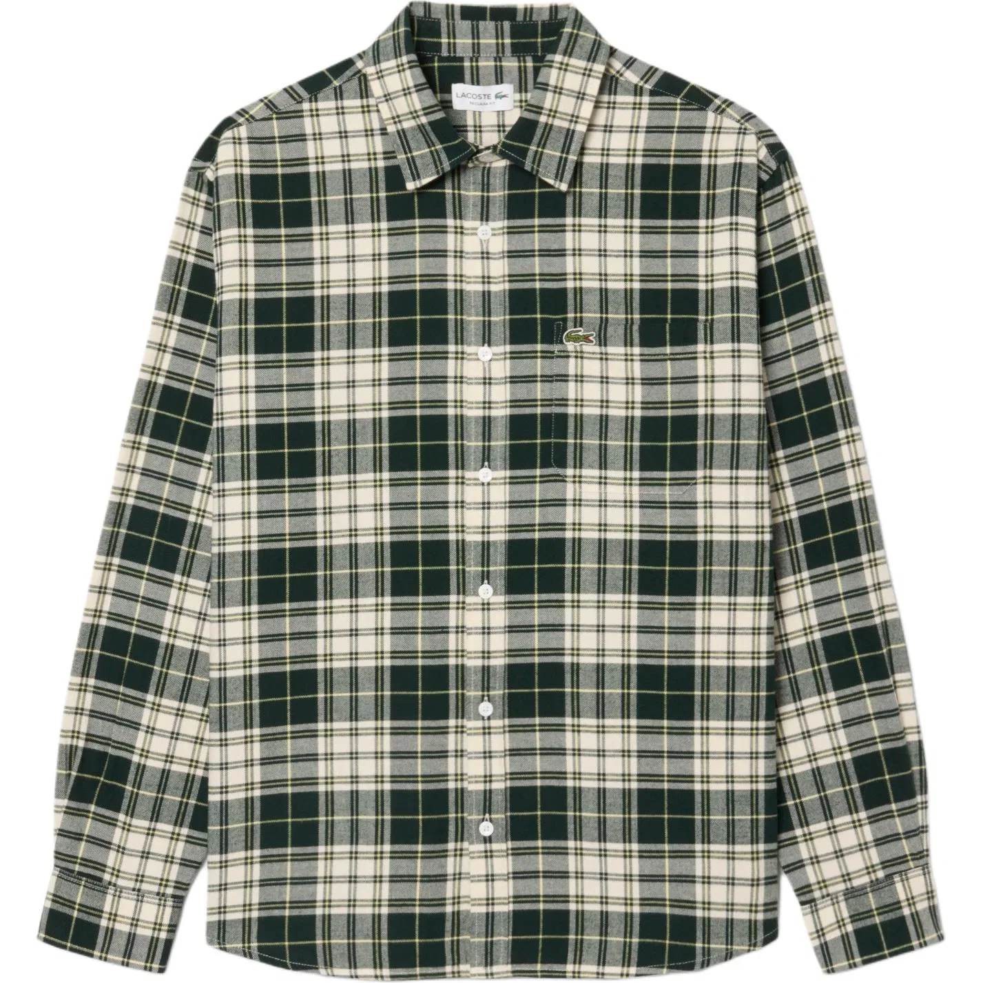 Мужская рубашка с воротником LACOSTE, Navy Blue White Plaid — фото 3