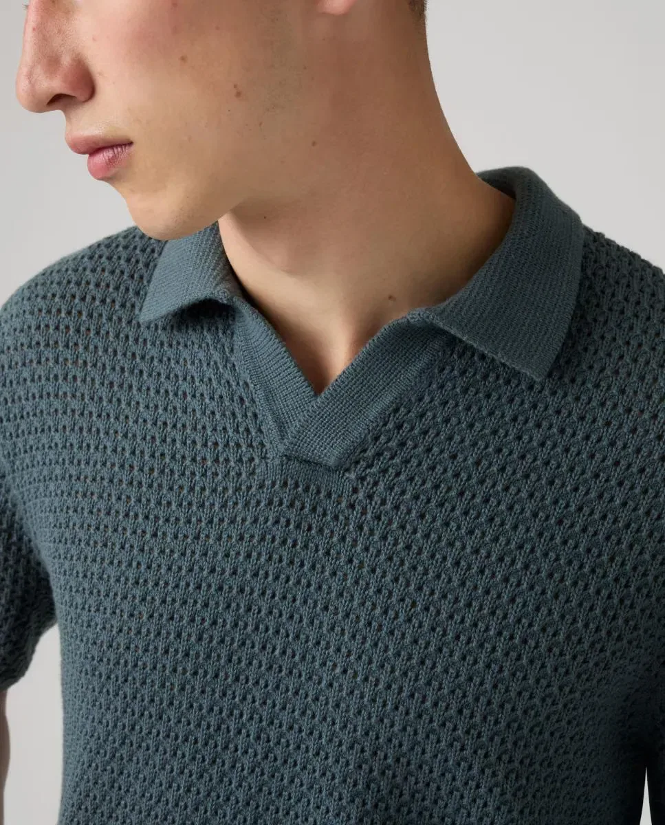 Мужской джемпер с коротким рукавом и поло Levi's, Verde — фото 3