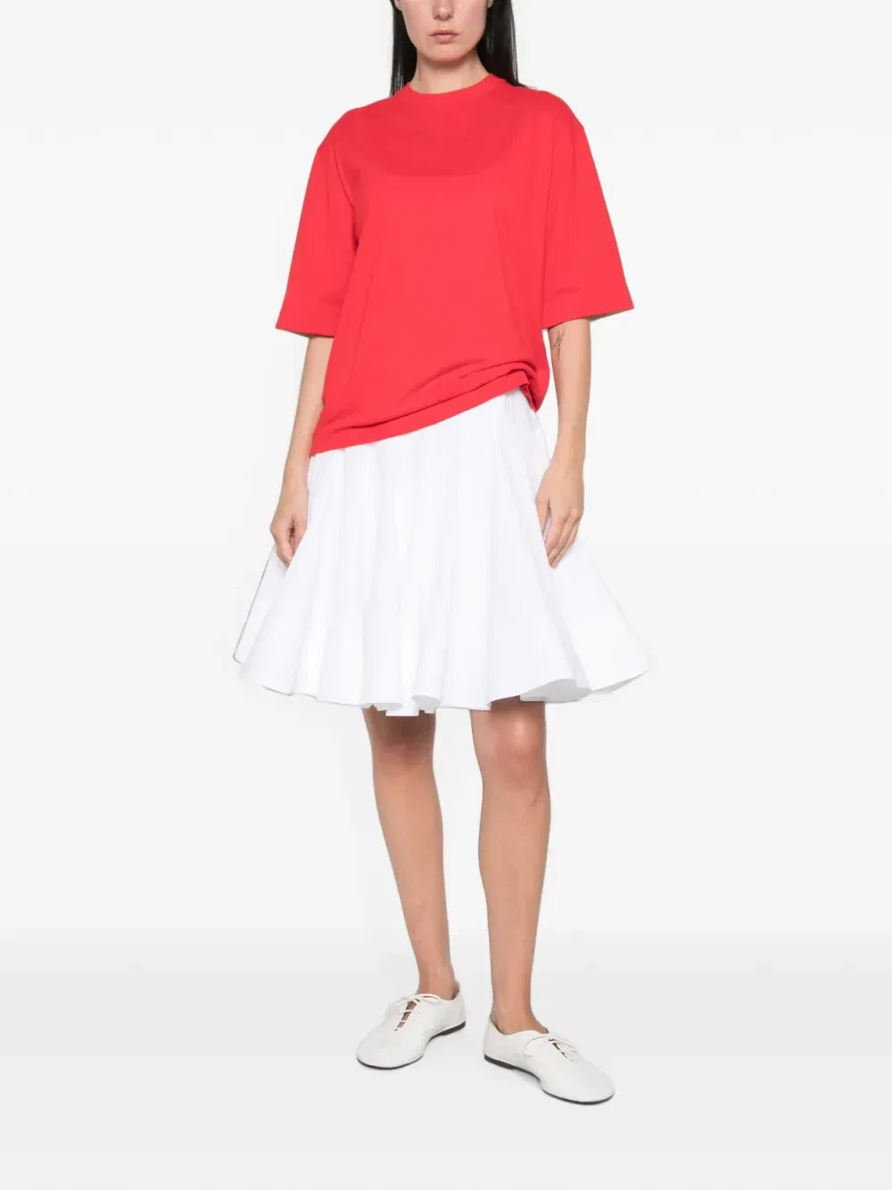 Футболка с нашивкой-логотипом Rond Carre JACQUEMUS, красный — фото 2