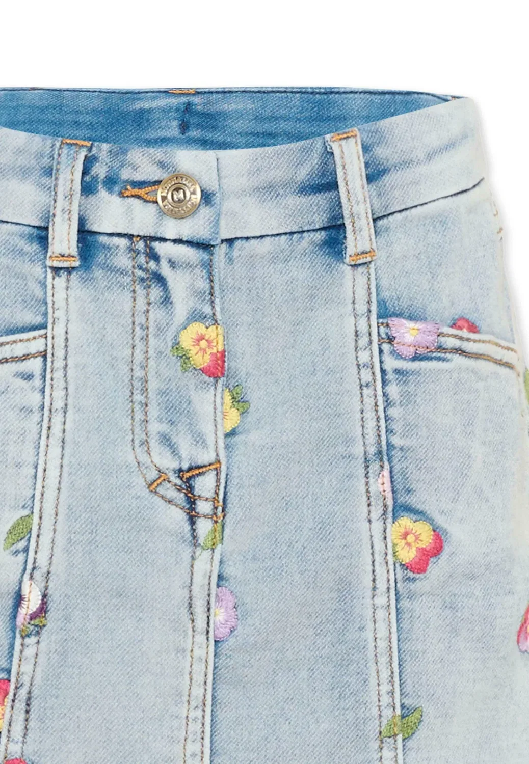 Собираюсь - юбка А-силуэта Monnalisa, Denim — фото 3