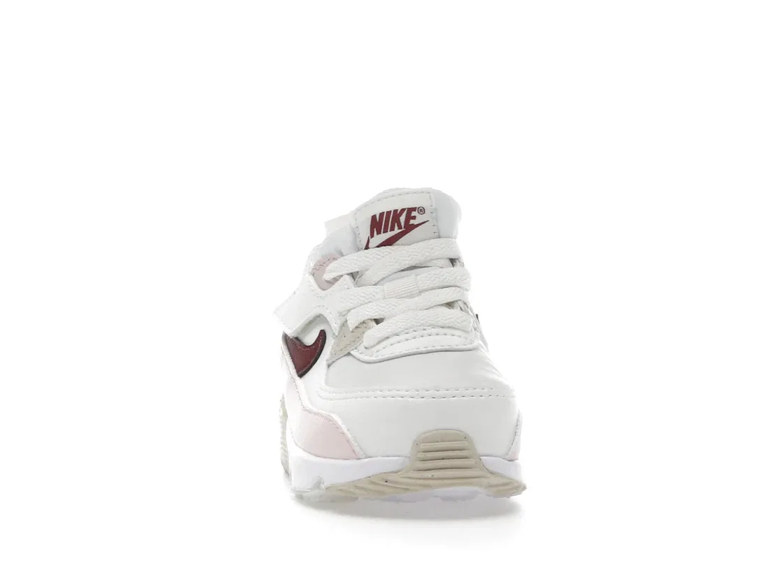 Детские кроссовки для мальчиков и девочек Nike Air Max 90 EasyOn, Phantom Echo Pink Sail Dark Team Red — фото 2