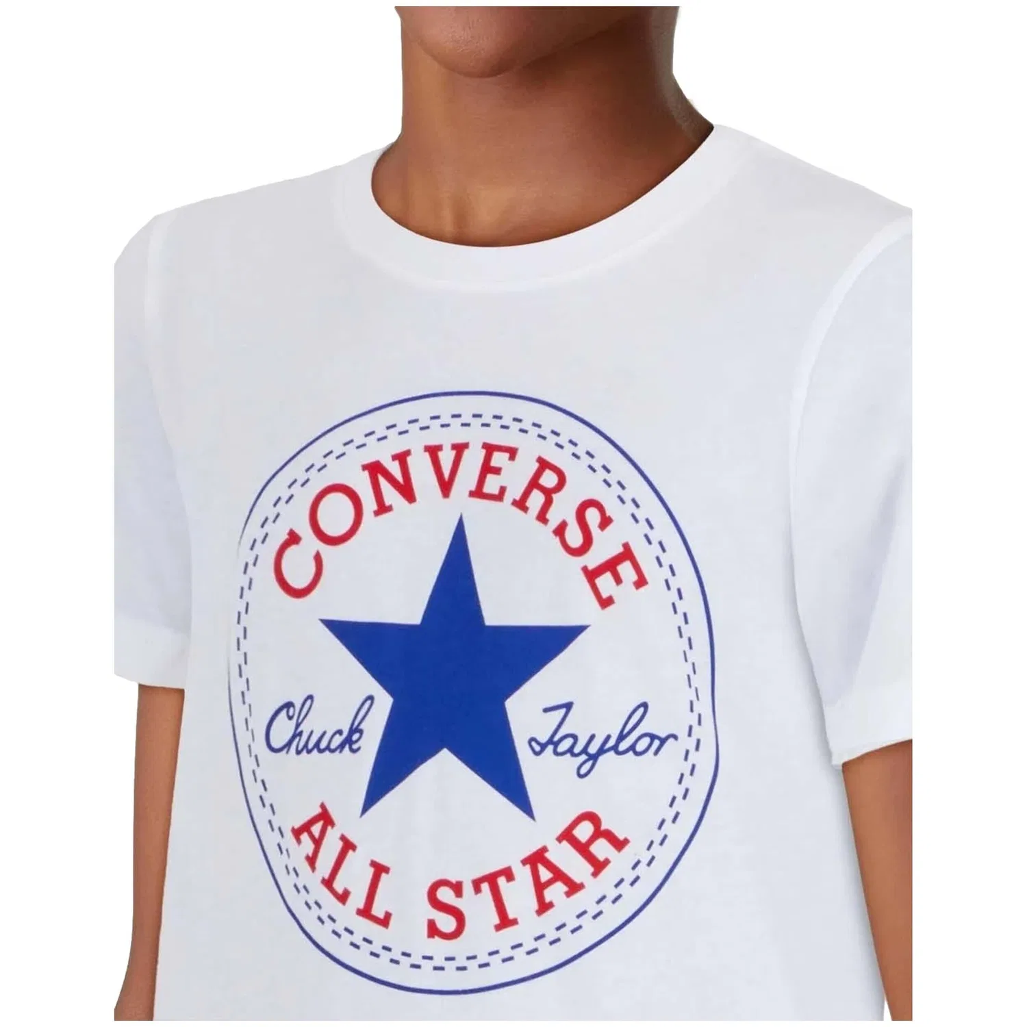 Детская футболка с коротким рукавом Converse 966500-001, Weiß — фото 4
