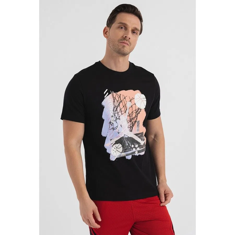 Футболка с принтом Air Jordan Brand Graphic Ss Crew Nike, Черный — фото 4