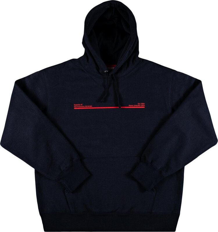 

Толстовка Supreme Shop Hooded Sweatshirt - San Francisco 'Navy', синий