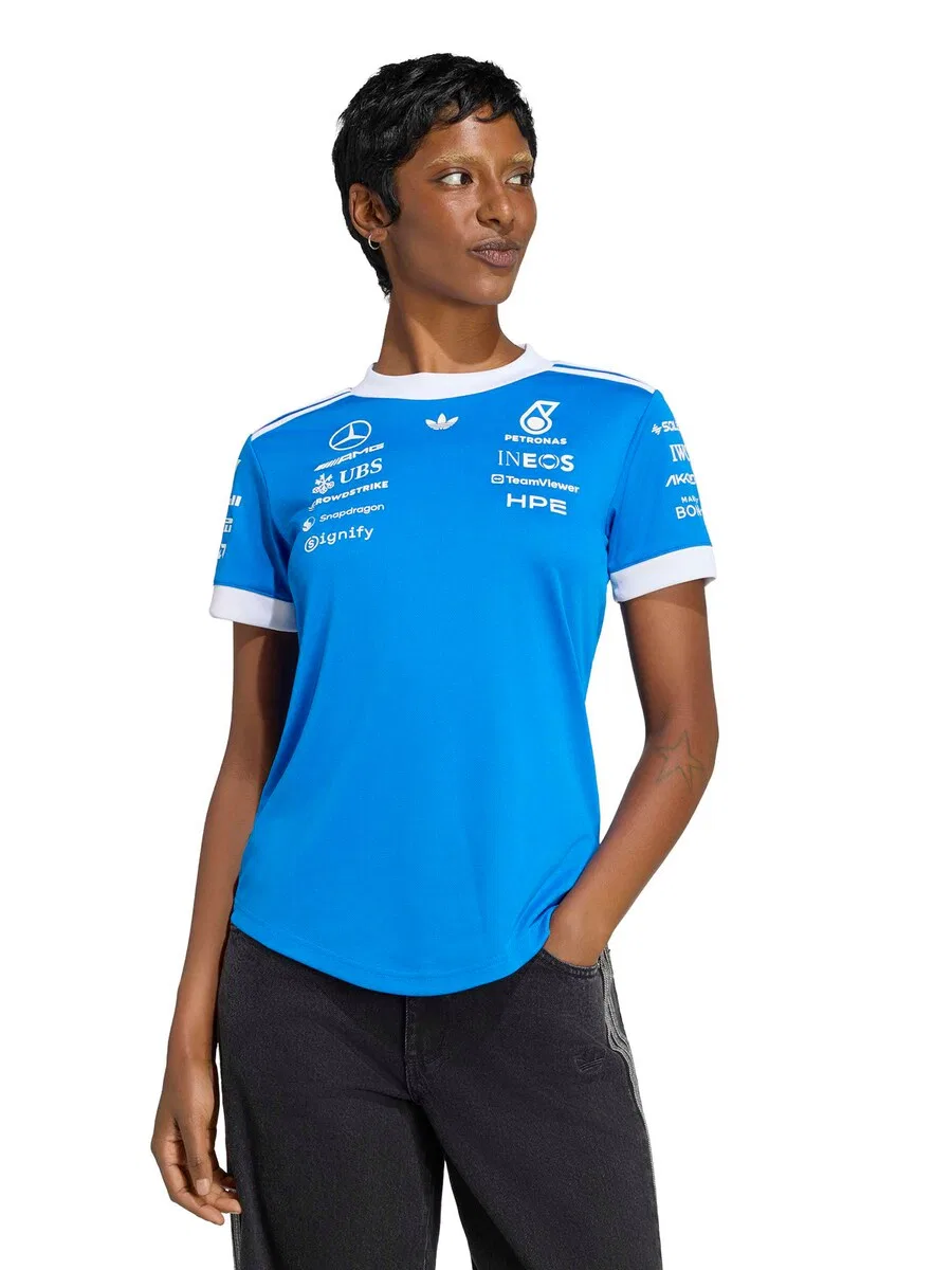 Спортивная футболка ADIDAS PERFORMANCE Performance Shirt 'Mercedes-AMG Petronas Formula 1 Team' небесно-голубого цвета — фото 4