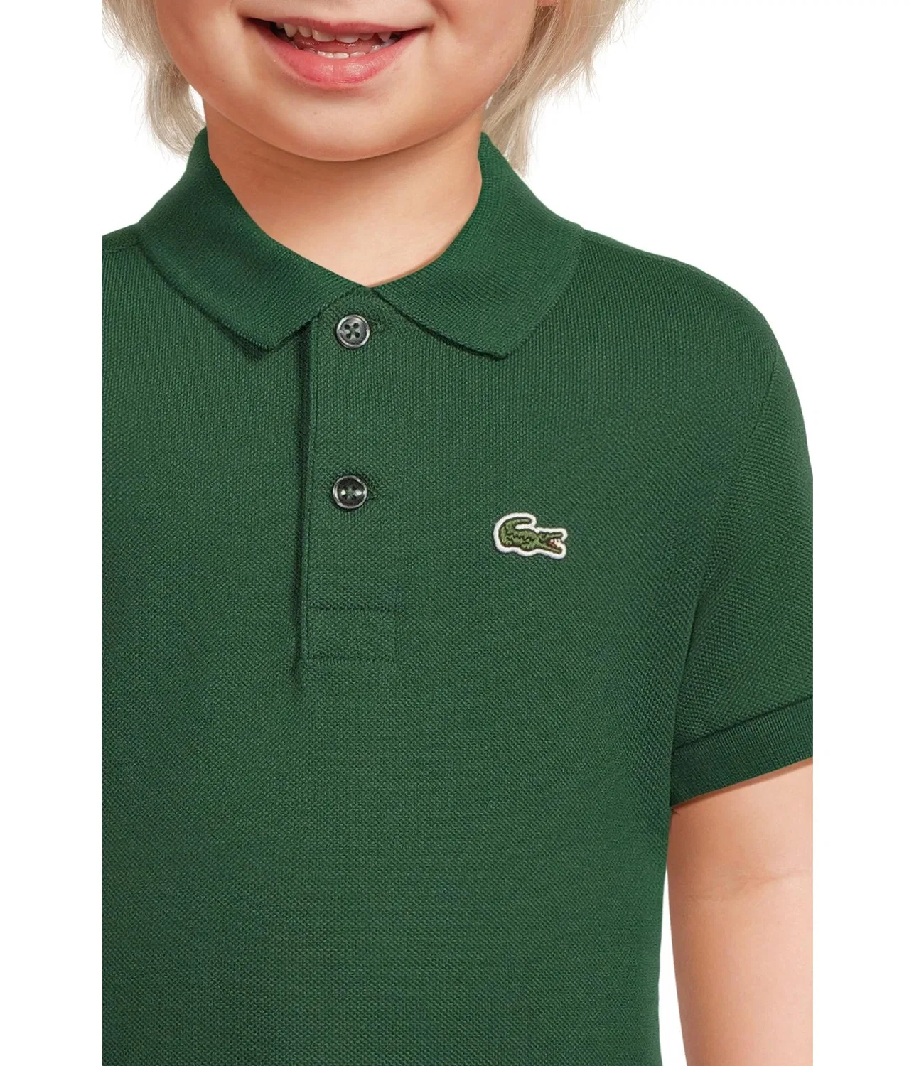 Поло Petit Pique (для малышей/детей постарше) Lacoste Kids, Vert — фото 3
