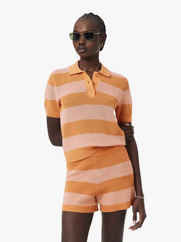 Пуловер LACOSTE с поло, Orange