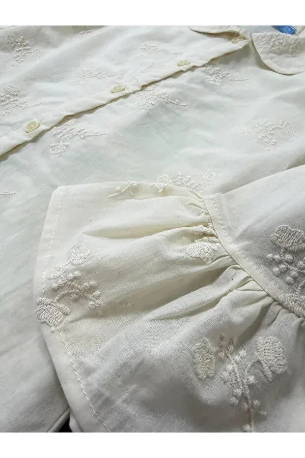 Детская рубашка для мальчиков с принтом La'Ciel checked shirt Elefantejr, Cream