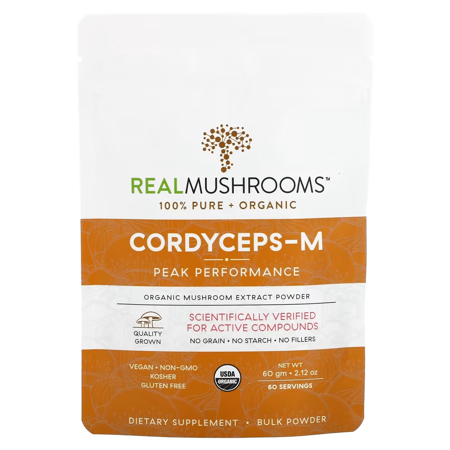 

Органический Экстракт Грибов Real Mushrooms Cordyceps-M в порошке, 60 г