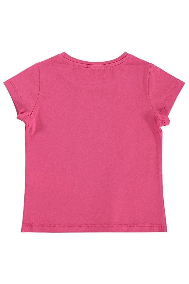 Детская футболка для девочек с принтом Cutie Printed Civil Girls, Fuchsia — фото 2