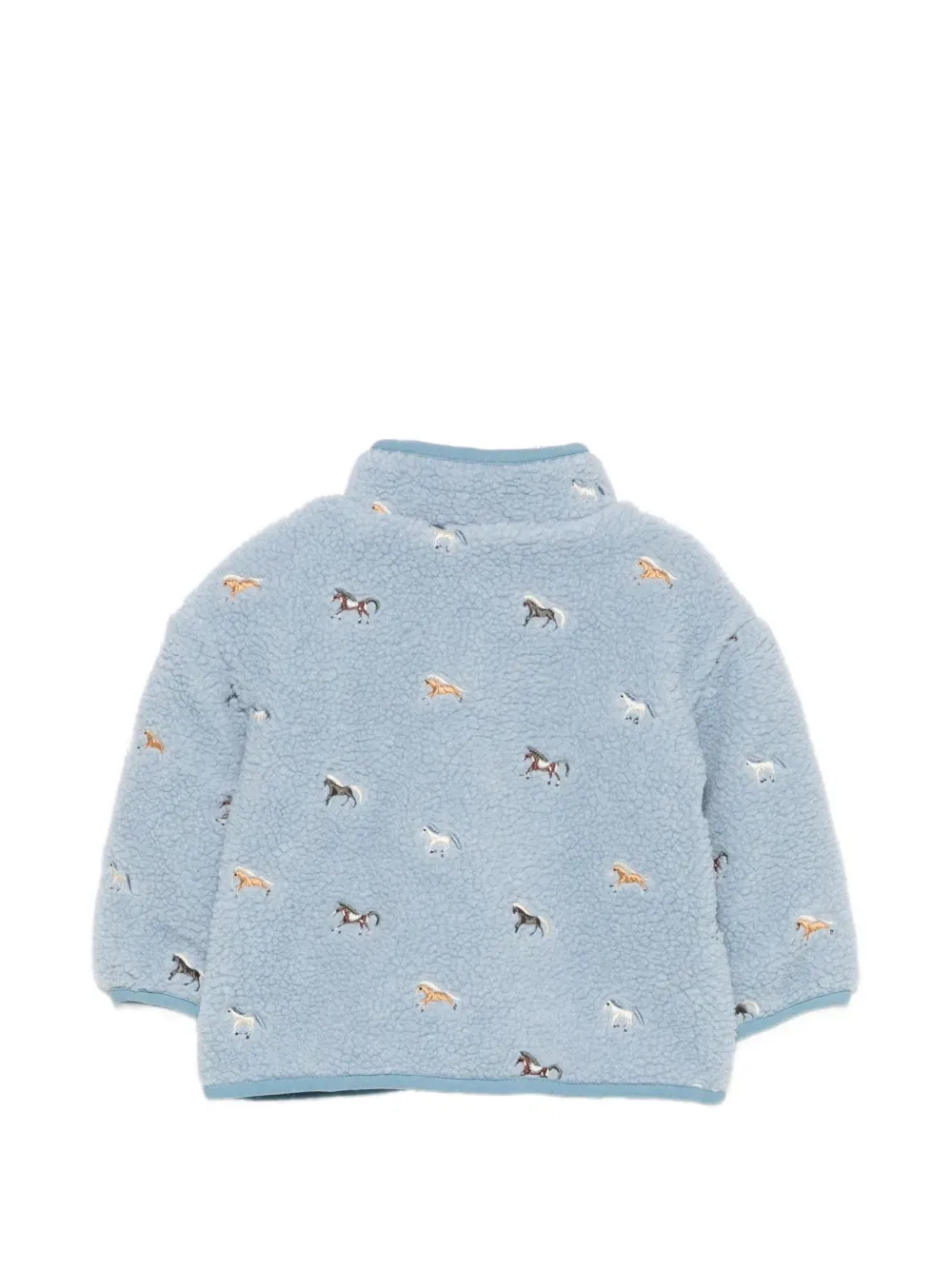 Бомбер с вышивкой Horse Stella McCartney Kids, голубой — фото 2