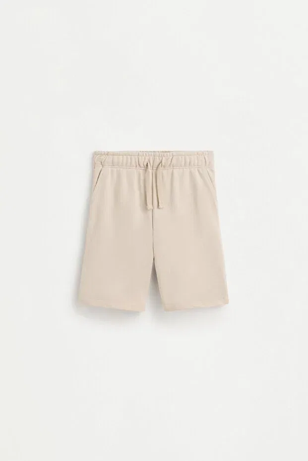 Детские шорты для мальчиков с принтом Cotton jogger bermuda shorts Lefties, Light Sand Color